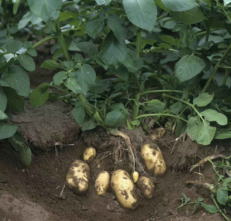 马铃薯植株生长一段时间之后,匍匐茎的上部开始膨大然后形成块茎,实际