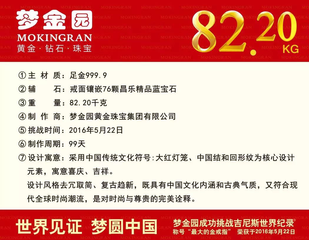 梦金园吉尼斯世界纪录大戒指空降临朐中百大厦纯银手镯免费领还有多重