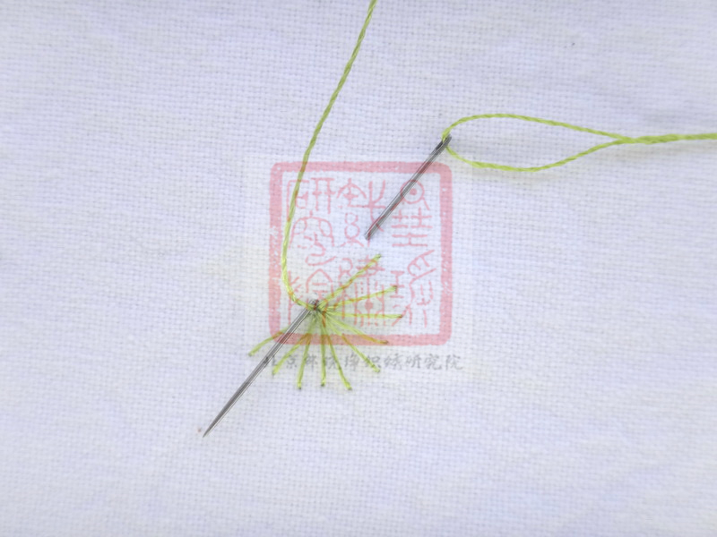这个针法很佛系中国刺绣针法之松针