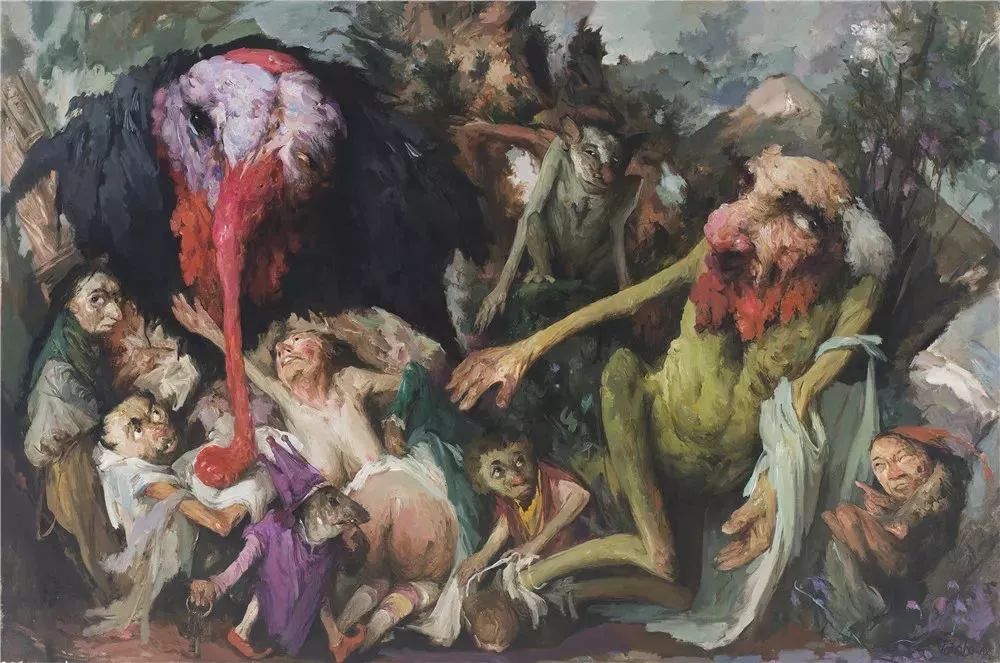 展览虚构的是非王华祥赵博陈流三人绘画展开展