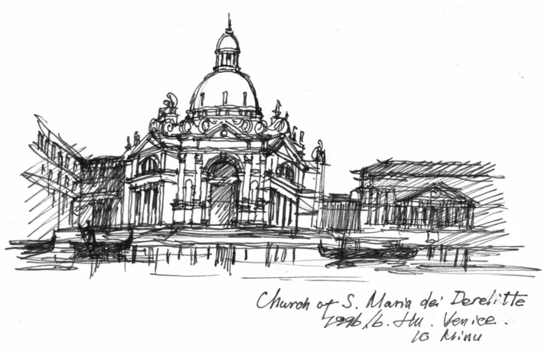 圣弥厄尔教堂手绘图片