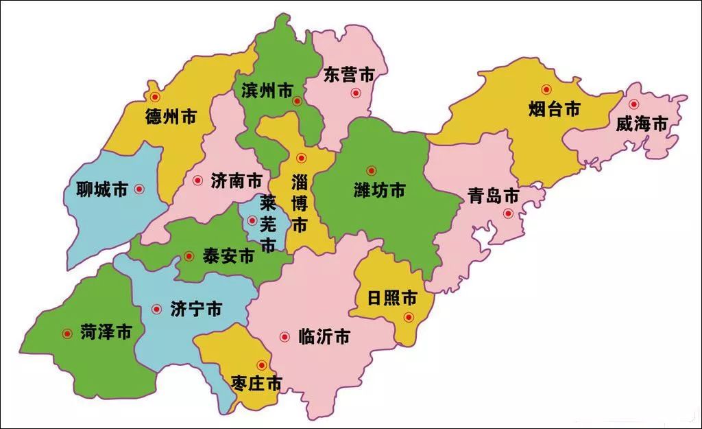 山东省份分布图图片