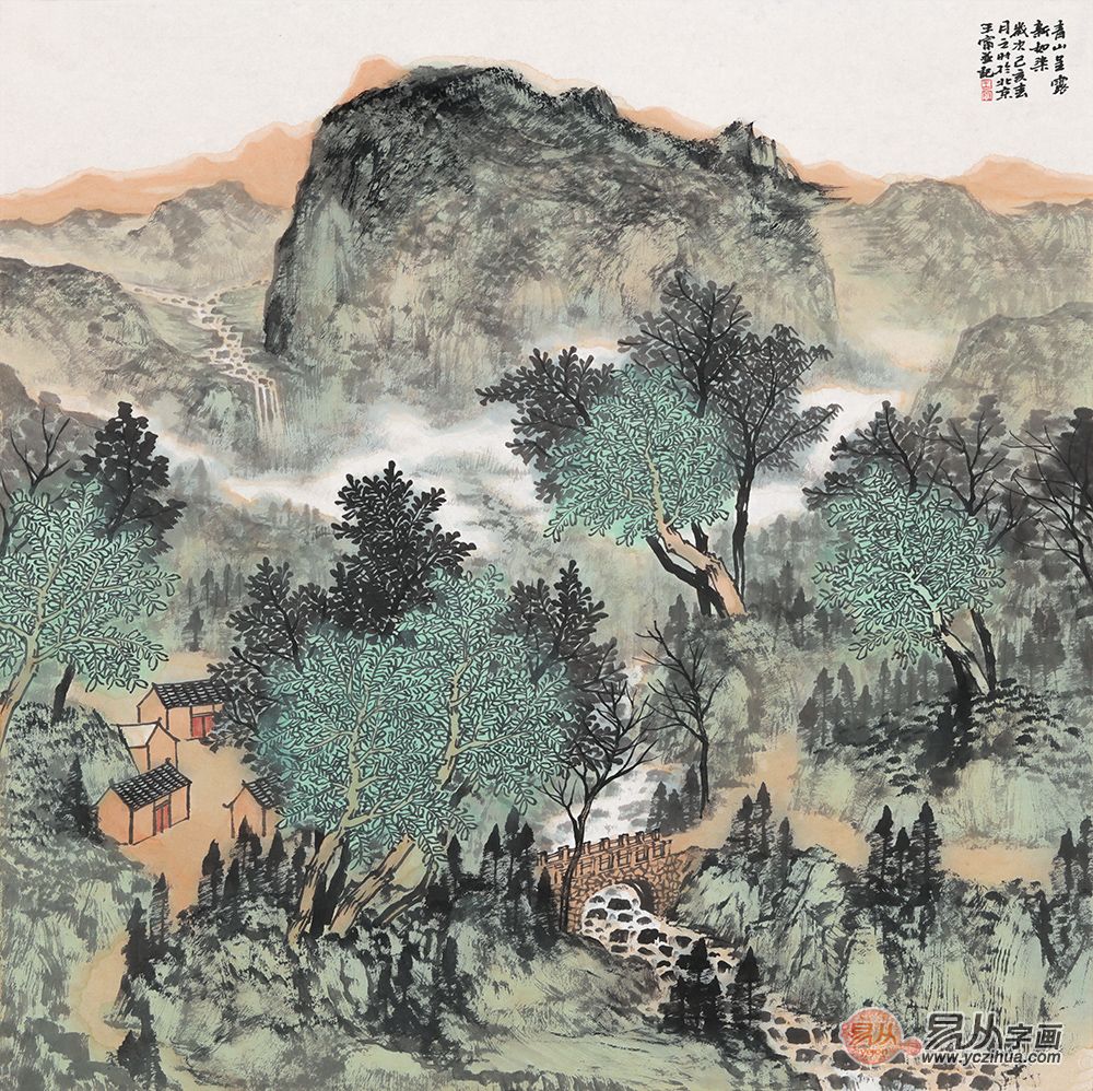 中国山水画欣赏中美协画家王宁山水画作品欣赏