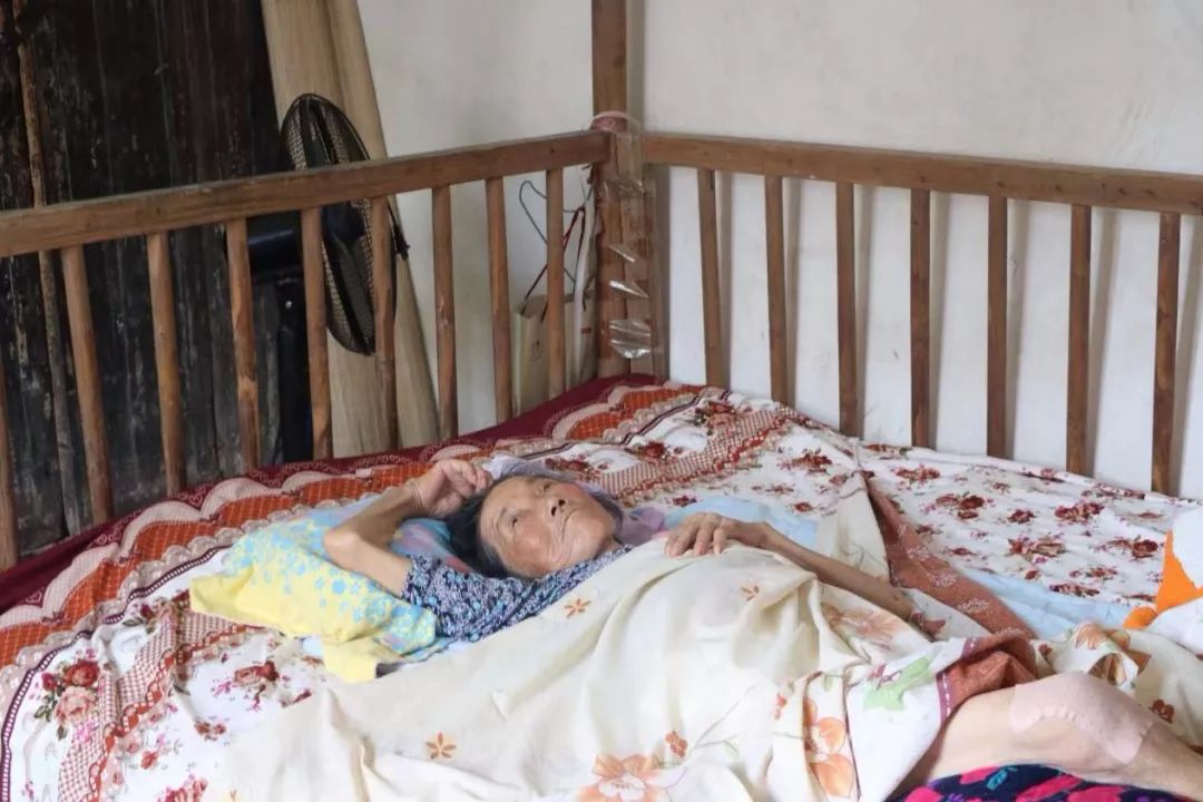 瘫痪在床的老人去年7月,80多岁的婆婆贺元秀突然生病了,周围邻居急忙