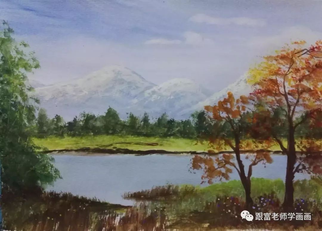 我在环球奇观电视频道看到了富兰克·克拉克老师的水彩画教程节目,我