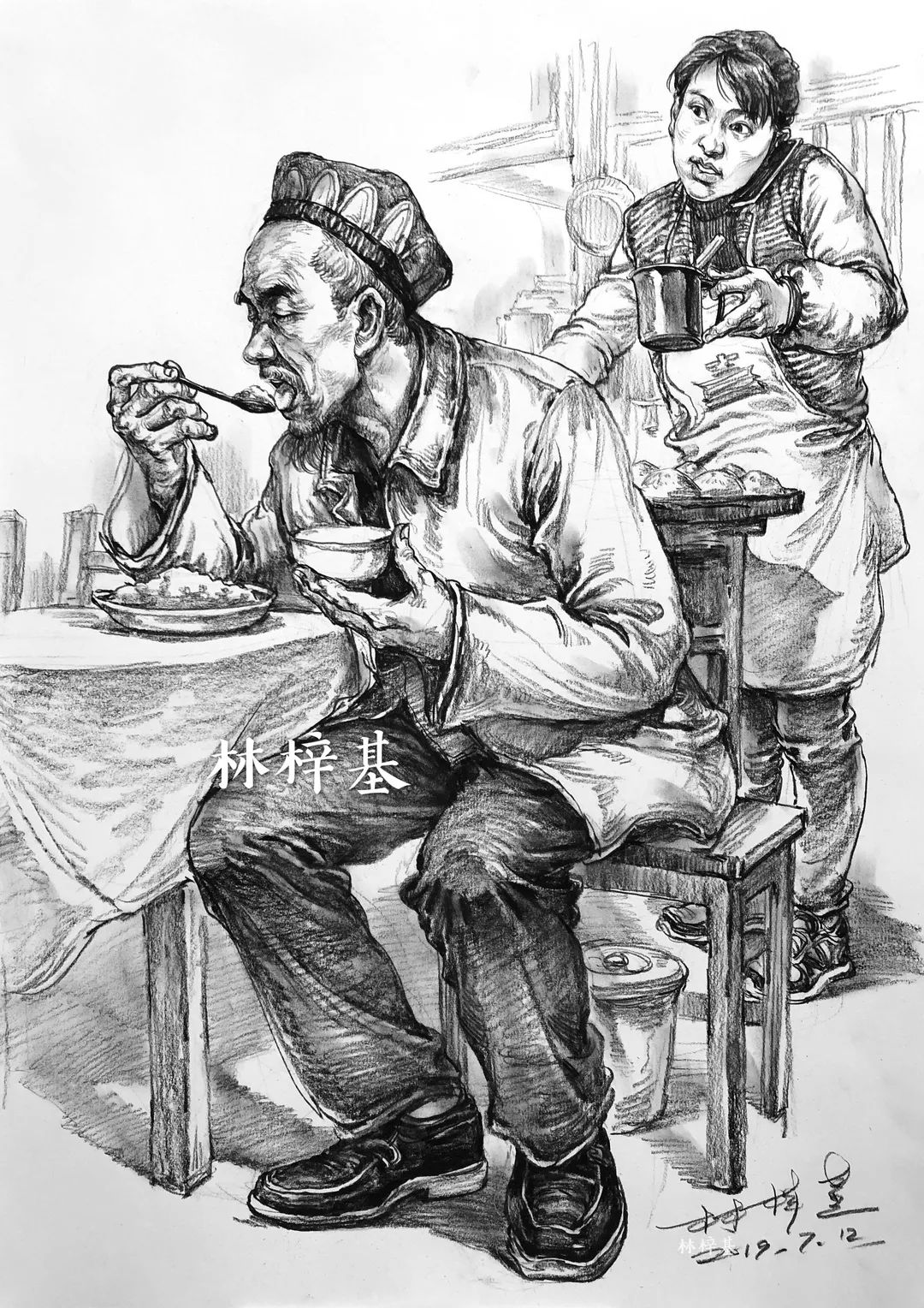 鑫城画室教学副校长林梓基老师最新速写作品赏析