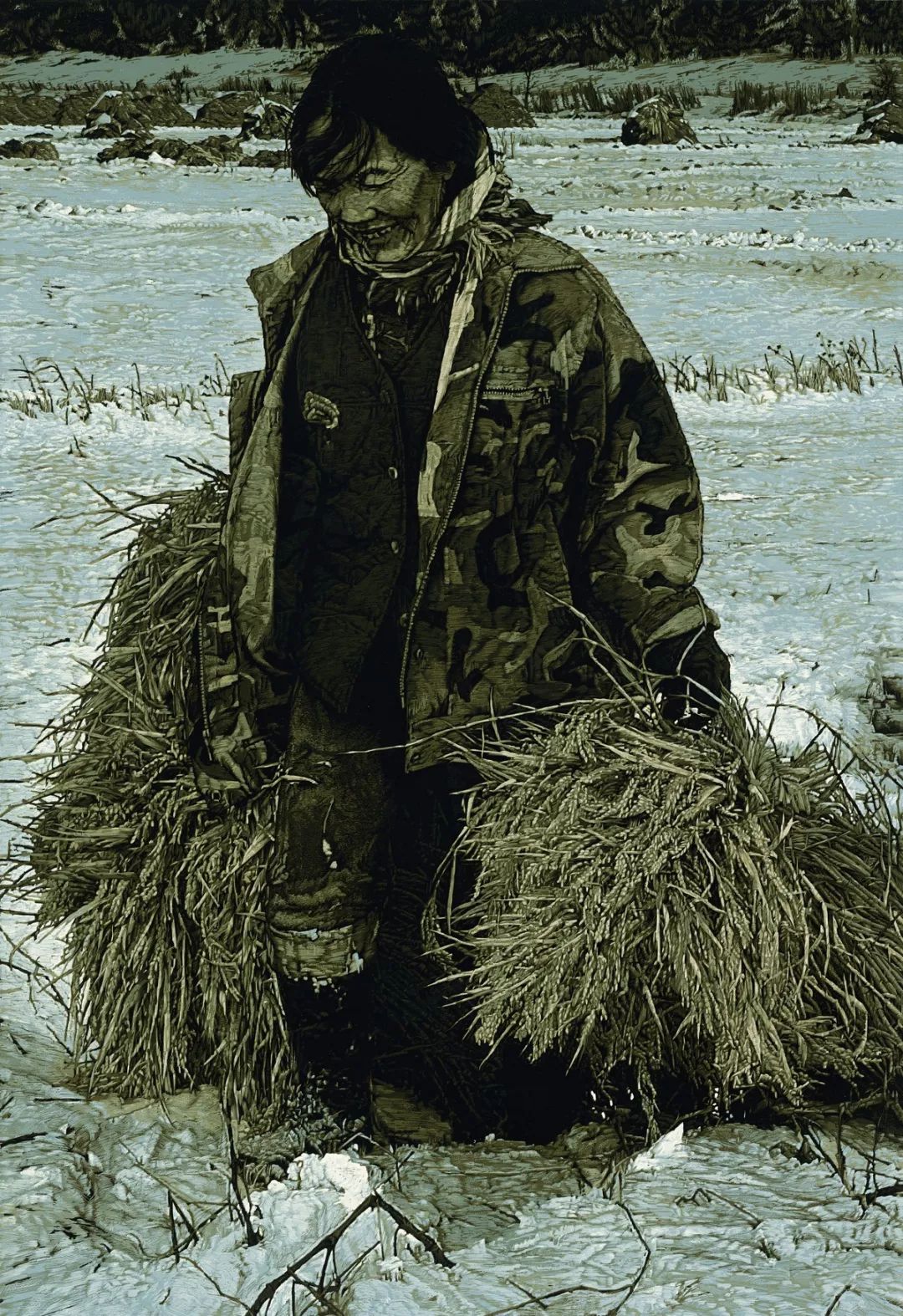 每日一画|季世成 稻子熟了(2019/7/20)|今日版画