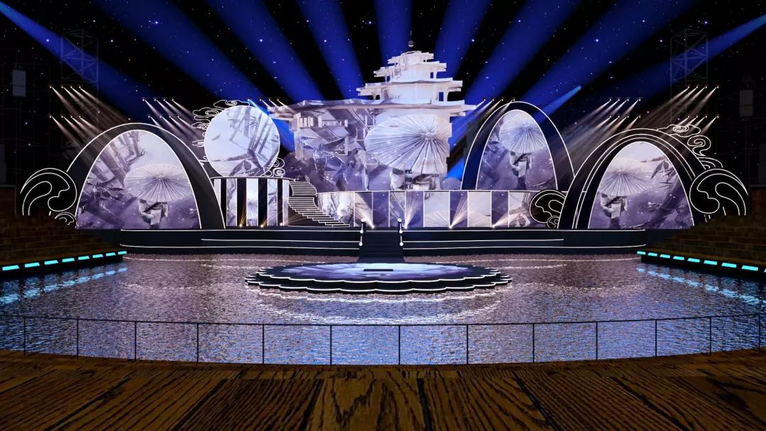 海上实景裸眼3d mapping秀,通过利用碧螺塔实景建筑投影结合舞台灯光