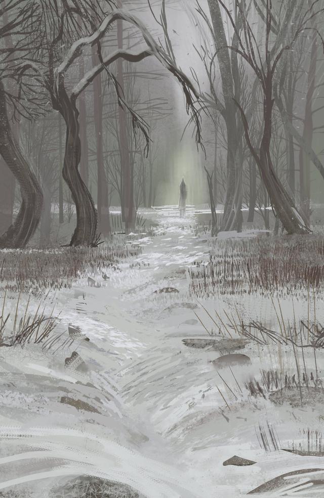 压抑的场景插画