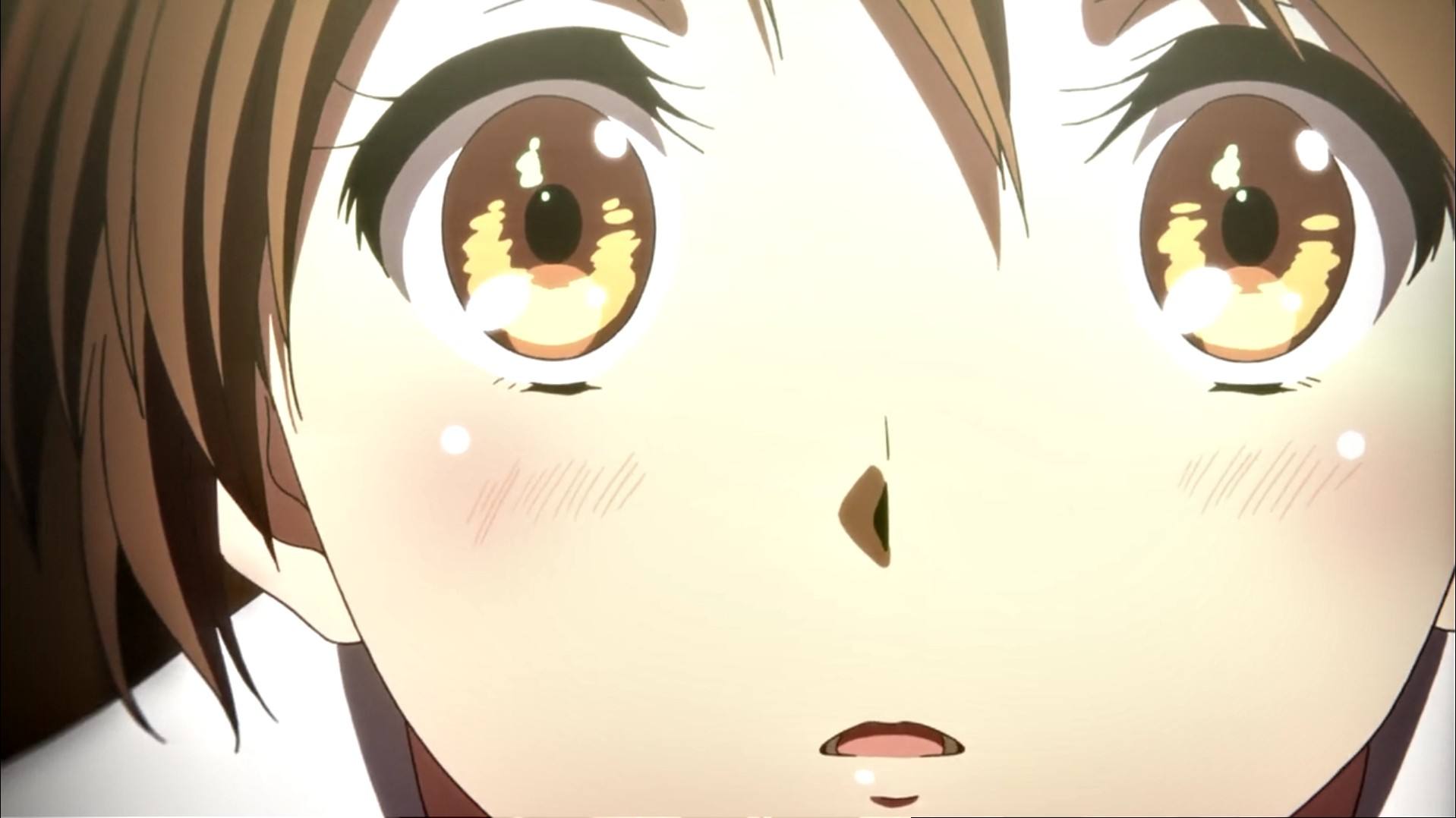 角色的眼睛最具特色,又大又圆,非常相似,被观众誉为"京都动画之眼".