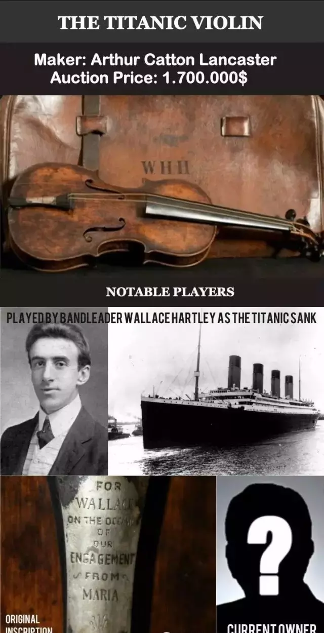 hartley在泰坦尼克号沉船前奏"nearer, my god, to thee"所使用的小