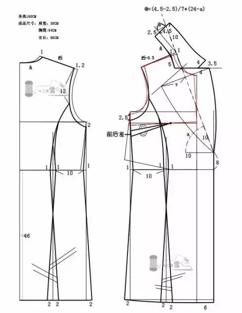必藏女士长款西服裁剪图