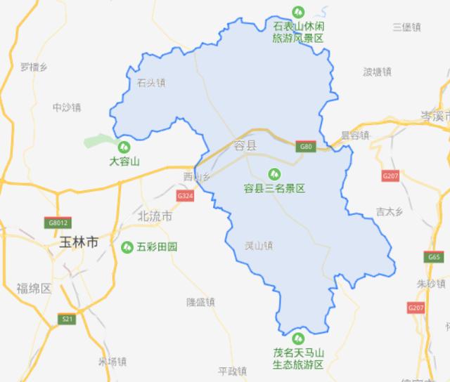 广西容县石头镇地图图片
