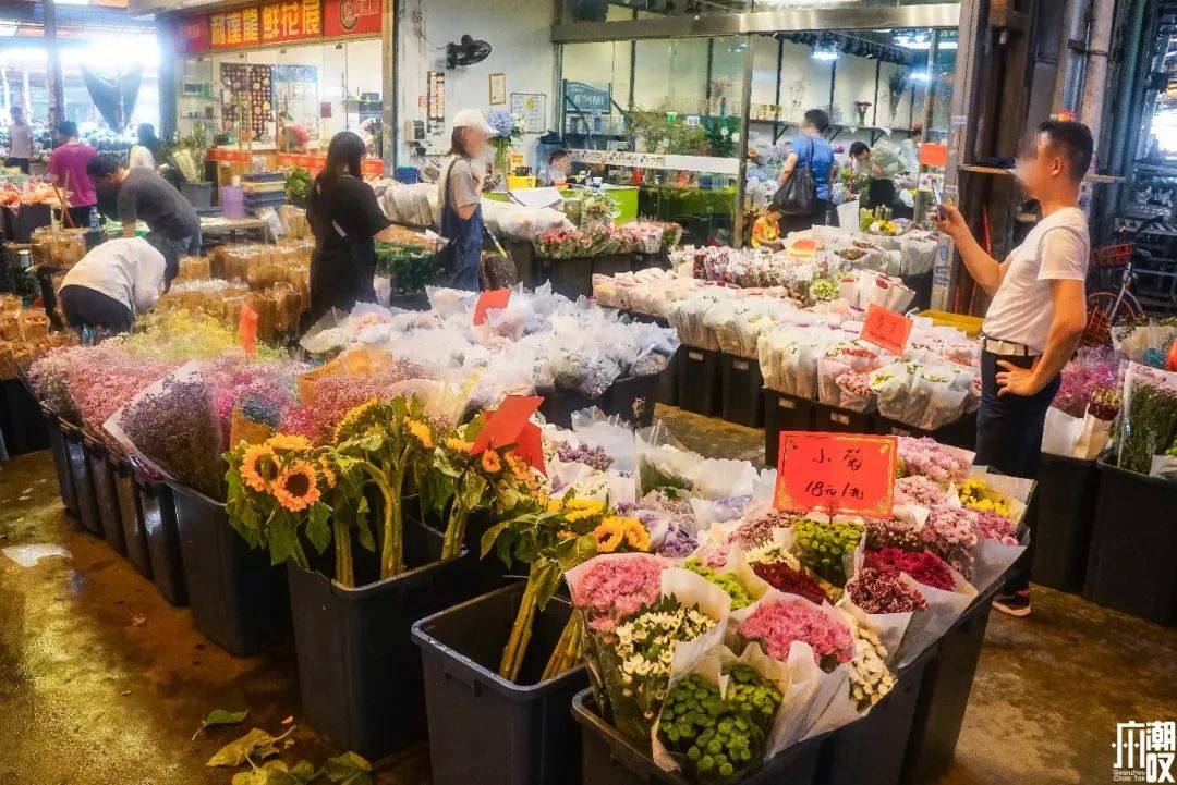 广州最大的花卉市场买花像买菜5元就有交易