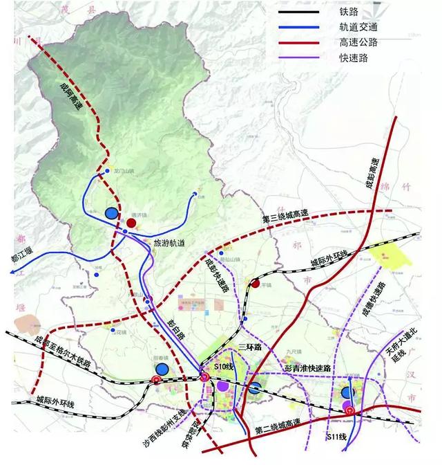 彭州市轻轨铁路规划图图片