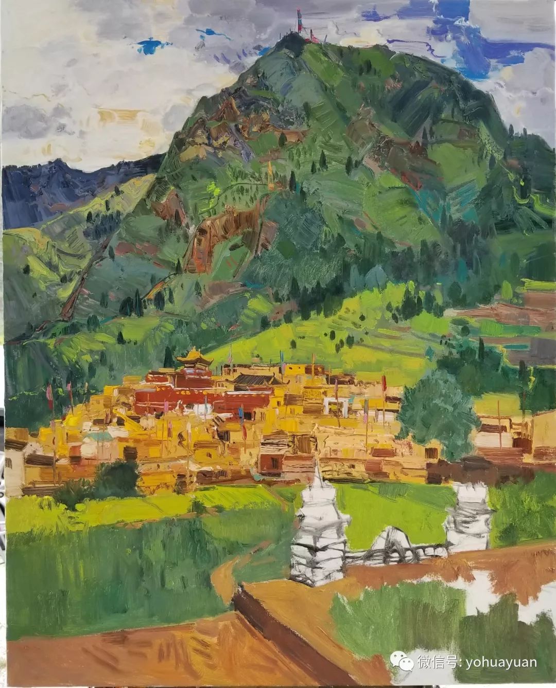 张炳林中国美协会员油画写生步骤图