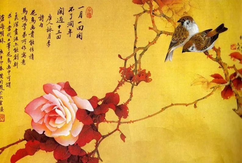 奇丽大观马鸣现代工笔花鸟画欣赏