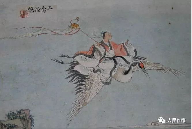 吕洞宾驾鹤向东,到了黄海滩涂,凌空俯瞰.