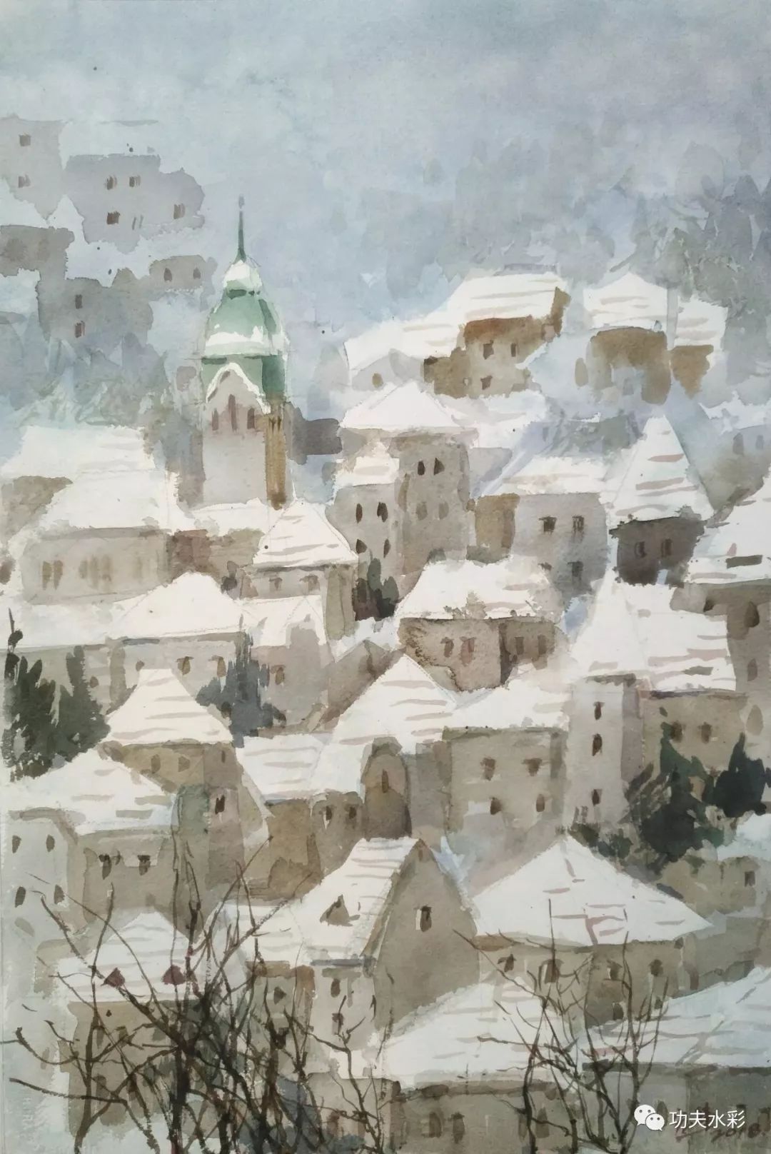 心灵与自然的色彩交融韩宏伟水彩