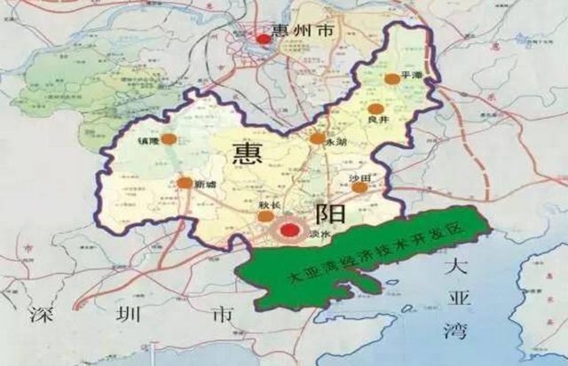 惠阳淡水地图图片