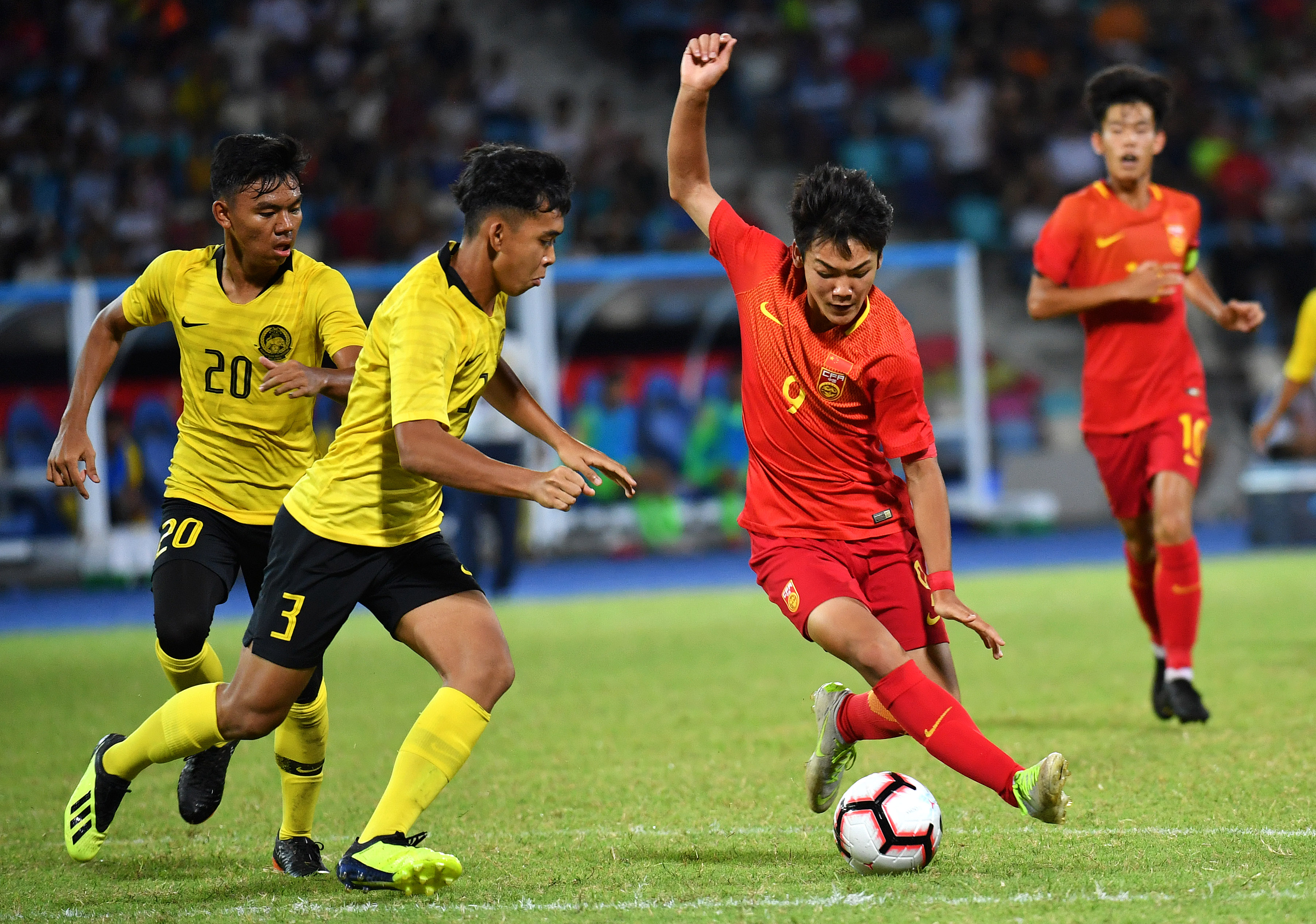足球2019海口国际青年足球锦标赛中国u15战平马来西亚u15