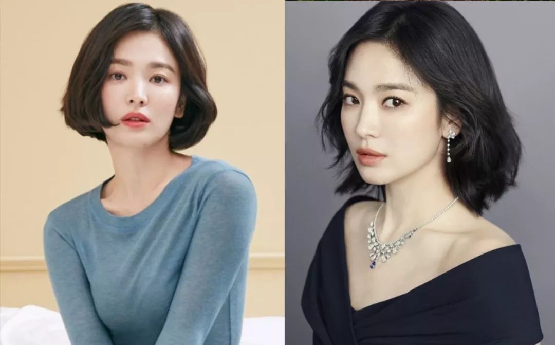 颈部宽的姑娘,尽量不要露出整个颈部,可以用侧分发或者用长卷发在