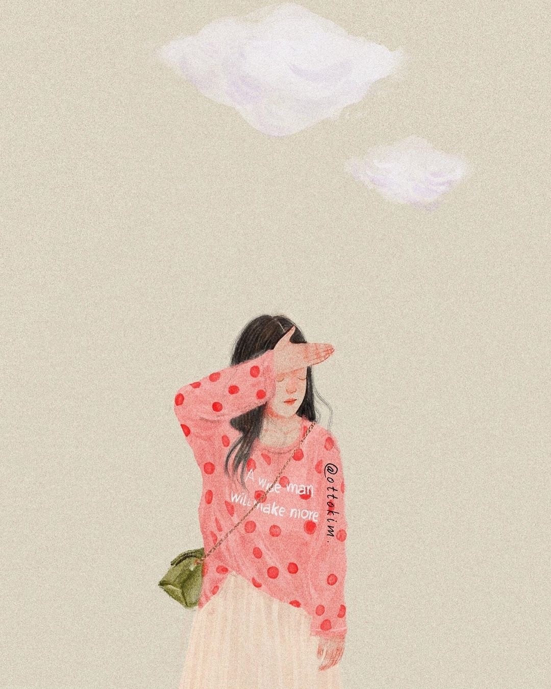 极简风格插画简单可以治愈心灵的繁复