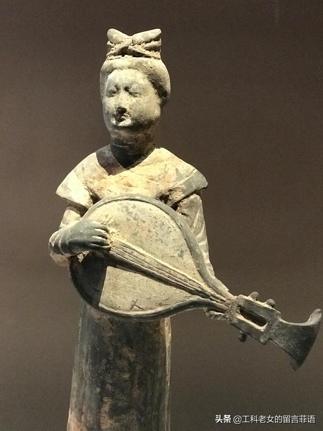 陶彩绘持琵琶女俑陶彩绘持钹女俑陶彩绘持腰鼓女俑陶彩绘伎乐女俑陶