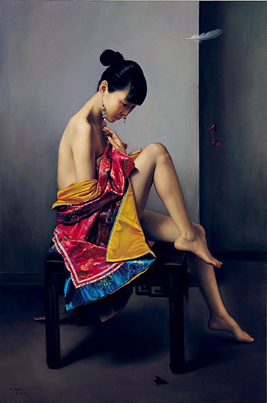 艺术家油画中的性感女郎油多逼真?竟然连人民日报都点赞_李丝云