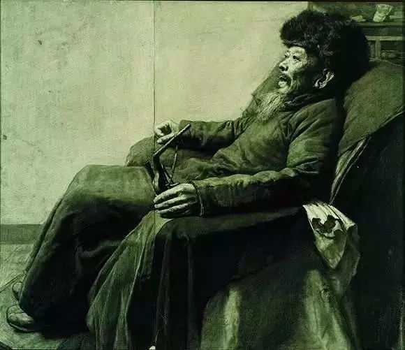 《老人像》王红刚 106cm×123cm 2007年《过年啦》郭创 110x300cm