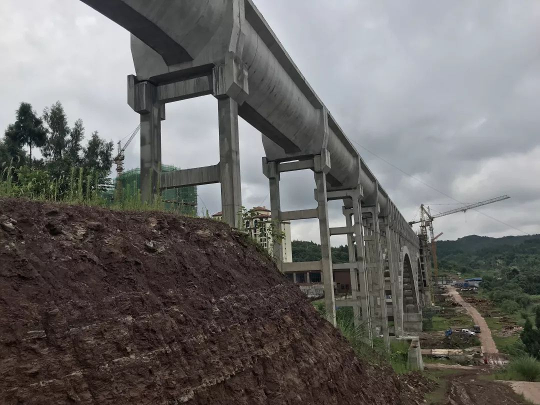 毗河供水一期工程乐至段 卢家坝渡槽工程现场