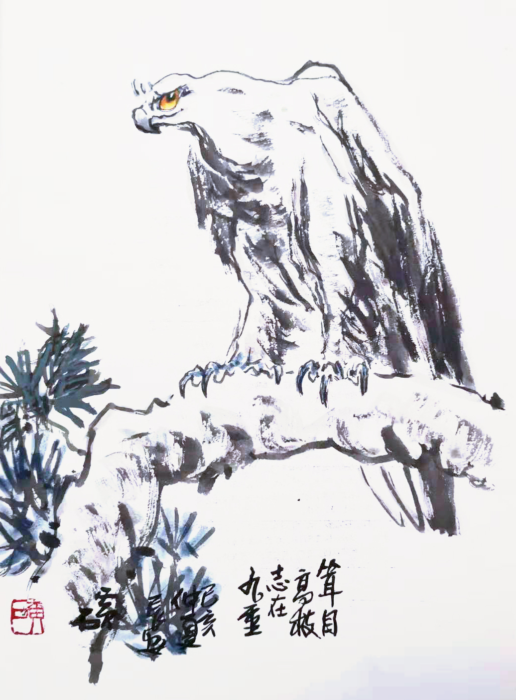 这位画家就是生在中原,居在长安,一生画鹰,为鹰传神的黄石先生