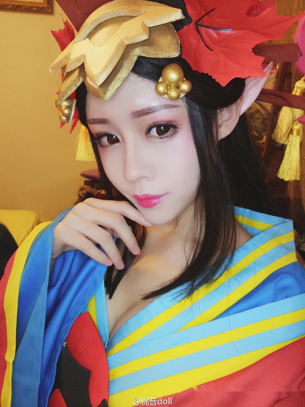 《阴阳师》手游鬼女红叶coser桃昔doll图片