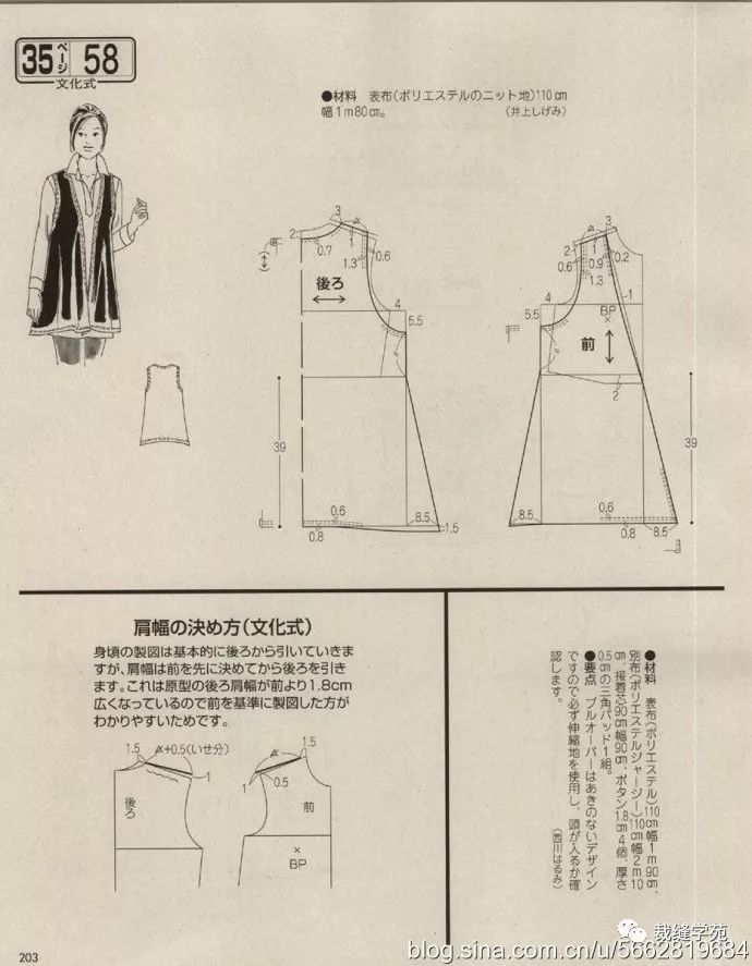 女士襯衫開衫裁剪圖