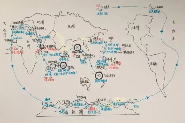 鲁滨逊的航海路线图图片