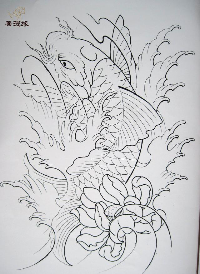 我是雕刻师菩提缘工艺供稿白描般若象神纹身雕刻素材第八期