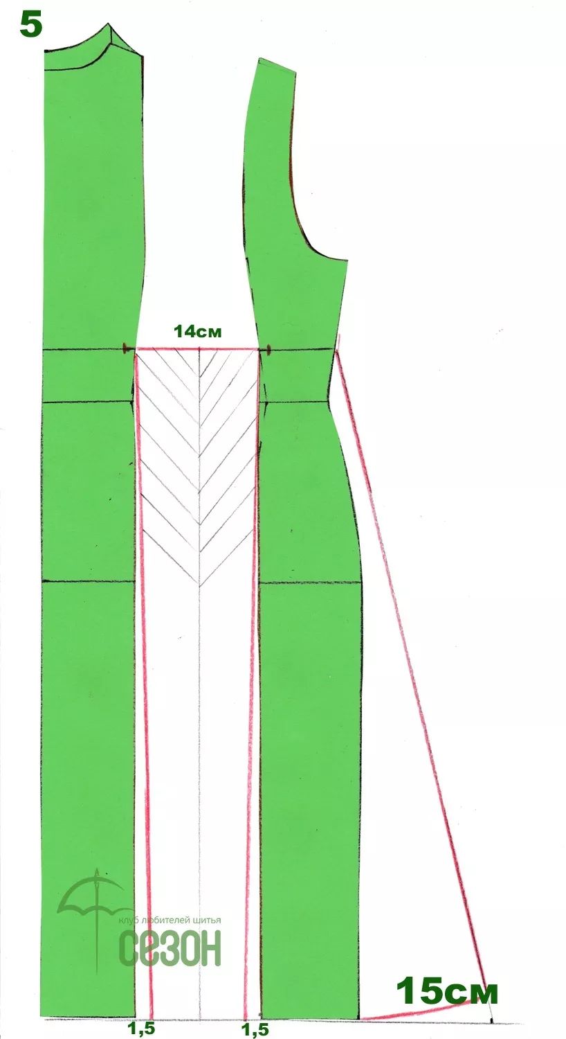 褶裥刺绣连衣裙的造型和纸样变化