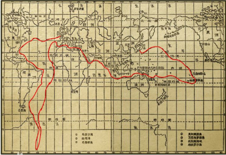 鲁滨逊的航海轨迹图图片