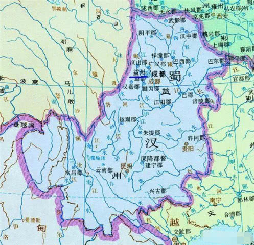 三国时期地图 蜀汉图片