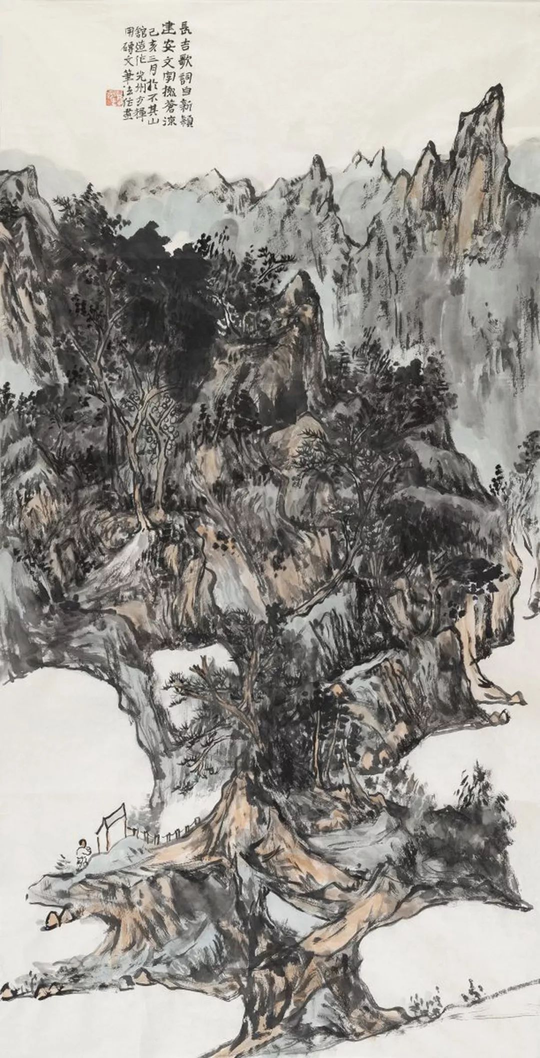 《草隶山水》138x68cm 2019 纸本《溪山霁色图》34x138cm 2019 纸本