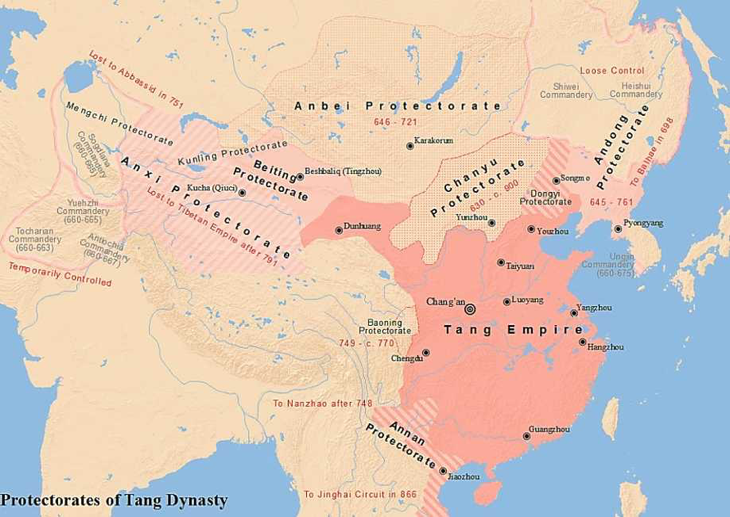 原创唐朝的安东安西安南安北等六大都护府的确切疆域是什么
