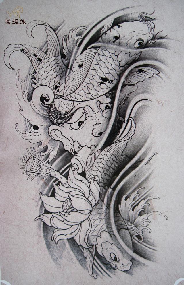我是雕刻师,菩提缘工艺供稿白描般若象神纹身雕刻素材,第八期