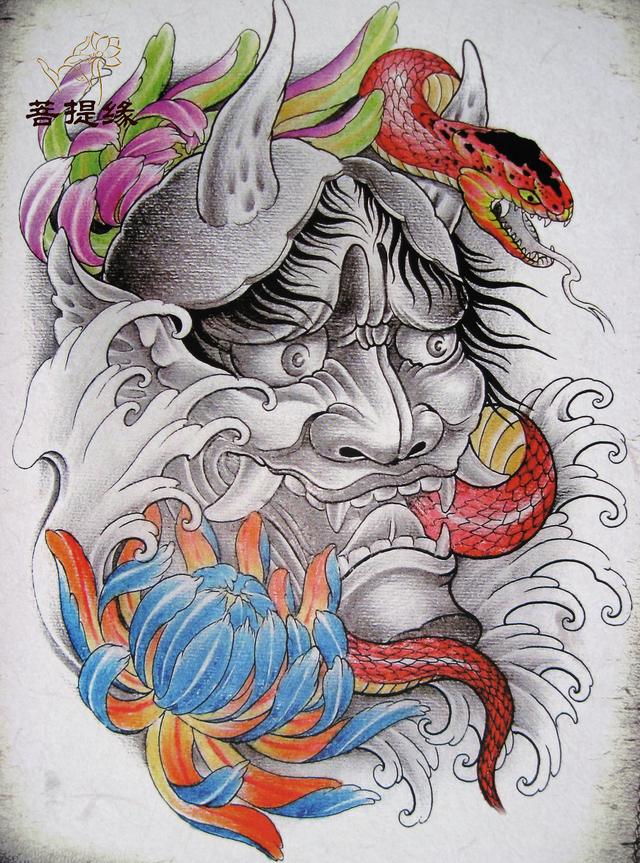 我是雕刻师菩提缘工艺供稿白描般若象神纹身雕刻素材第六期