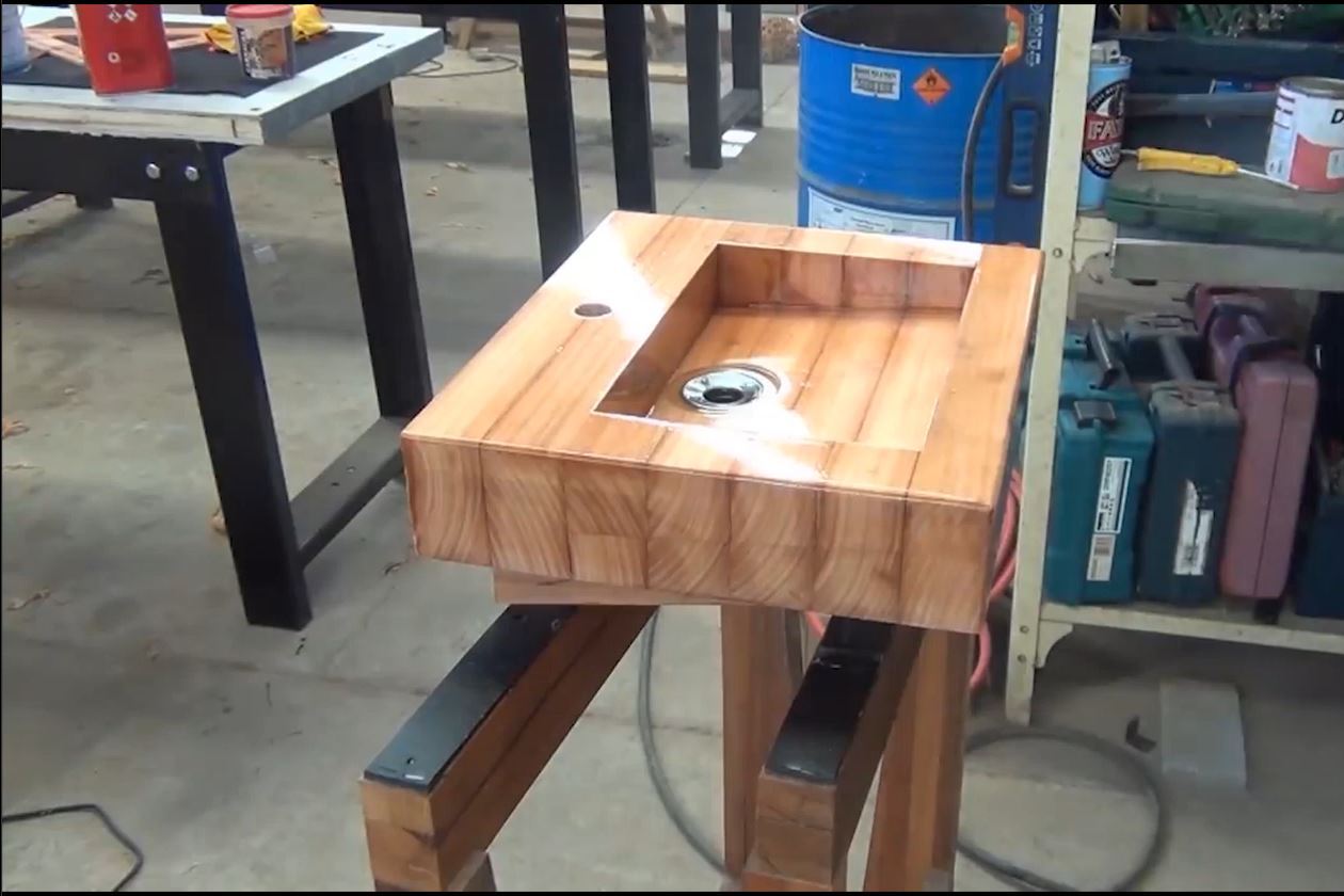 自制木制洗手盆,diy设计手工打造