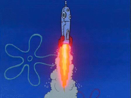 火箭发射卡通动图图片