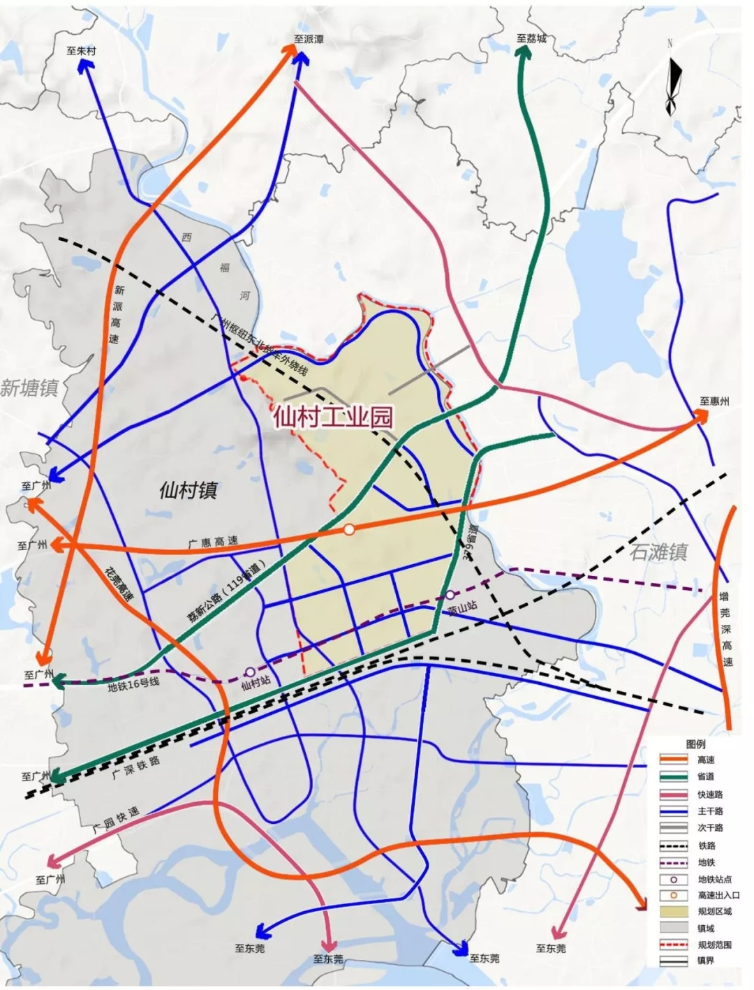 衔接示意图仙村镇的未来值得期待,除了增城经济技术开发区仙村园区