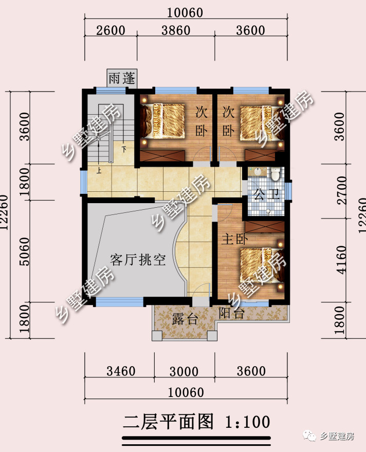 10x12米的簡歐別墅,驚豔的色調,農村的流行風格