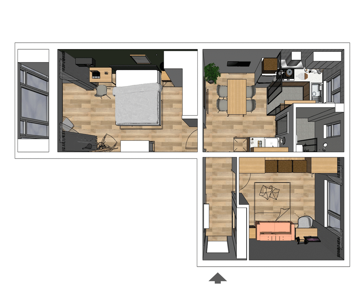 魅派全屋定制怎么定制56㎡全屋定制打柜每个空间扩容3㎡