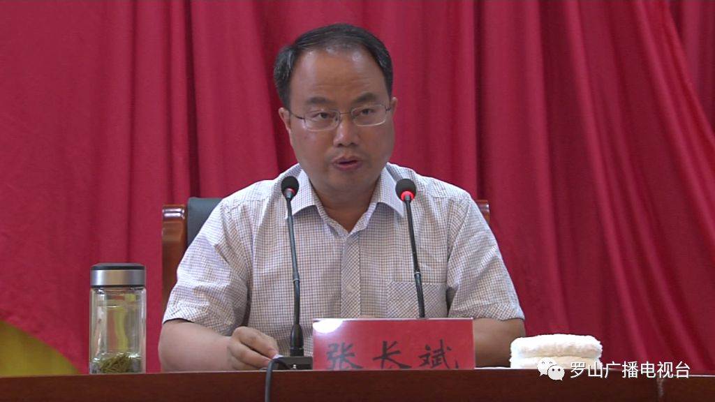 县领导张长斌,许震环,刘耀,朱玮,郑春,李芳军,王家军,余国芳,吕菲,叶