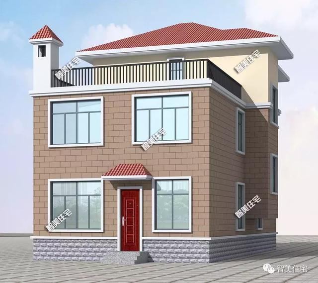 9216米农村别墅带飘窗的小面宽户型南北通透极舒适